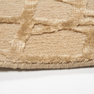 Tapis salon et chambre fait main en laine motif géométrique MODU