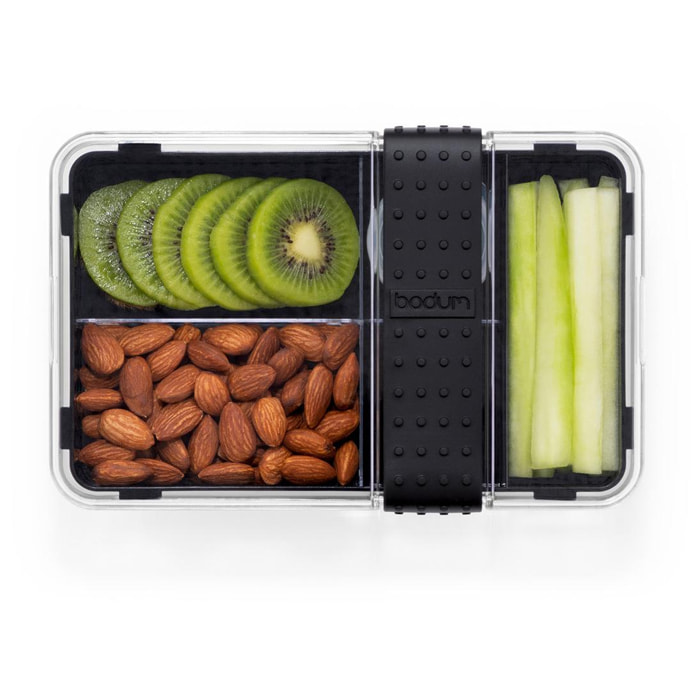 BISTRO: Lunch box compartimentée en TRITAN, avec set de 4 couverts