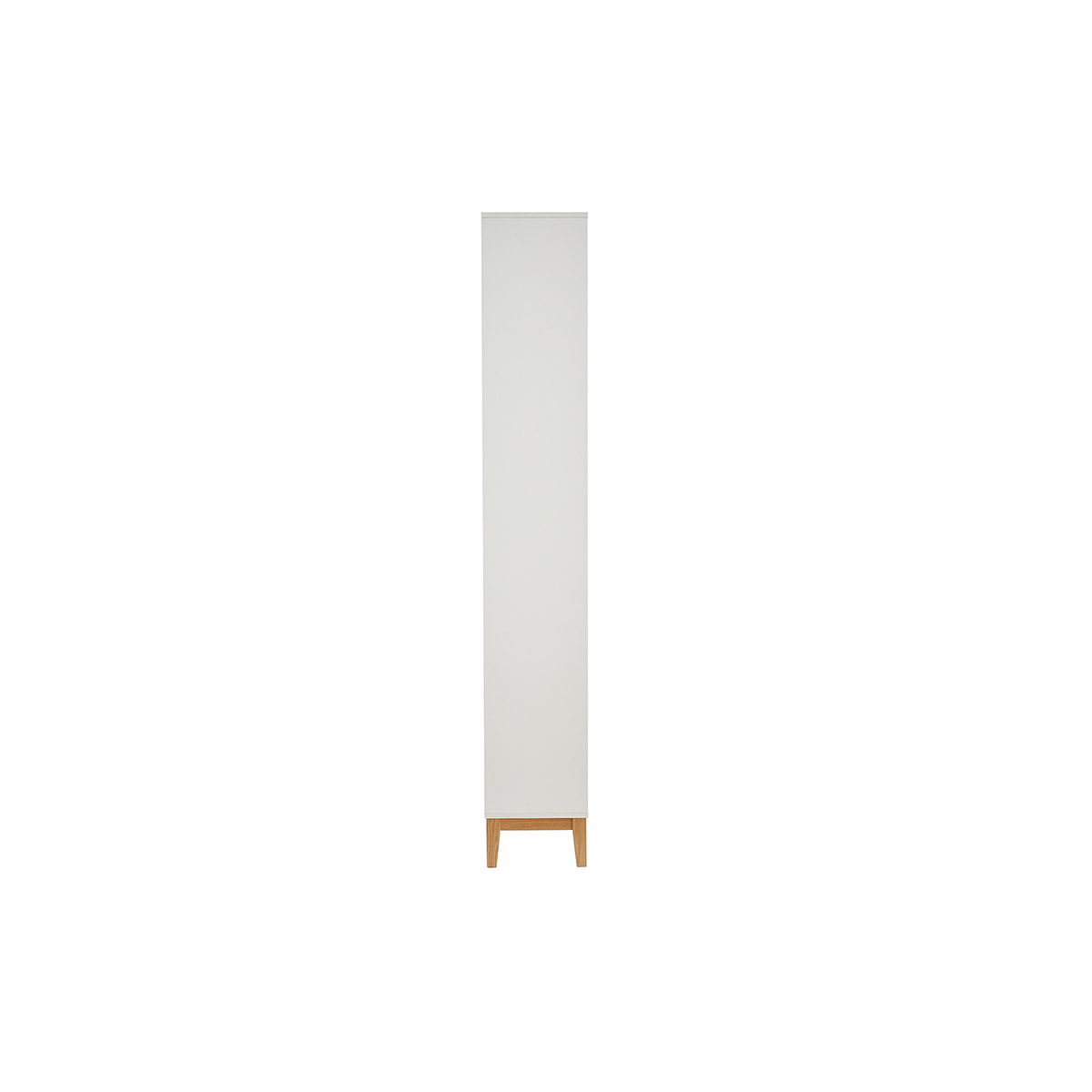 Bibliothèque scandinave en bois clair chêne et blanc L90 cm ABEL