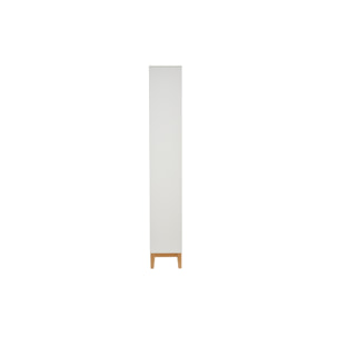 Bibliothèque scandinave en bois clair chêne et blanc L90 cm ABEL