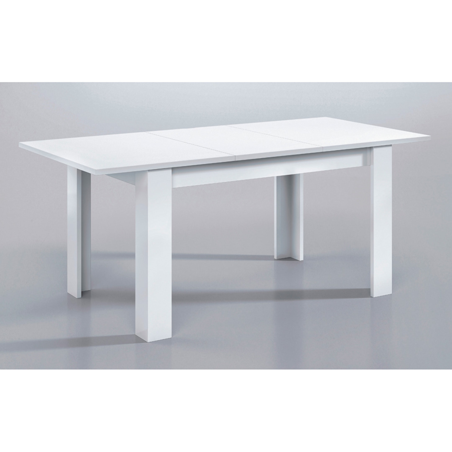 Mesa Comedor Extensible 90x140-190 Cm Blanco Brillo