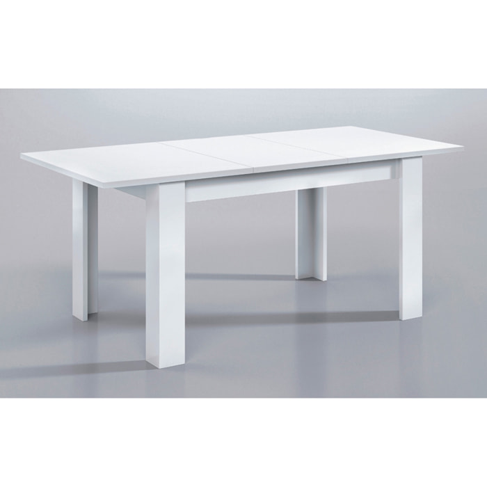 Mesa Comedor Extensible 90x140-190 Cm Blanco Brillo