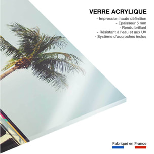 Tableau mer combi bleu sur la plage  Tableau plexiglas