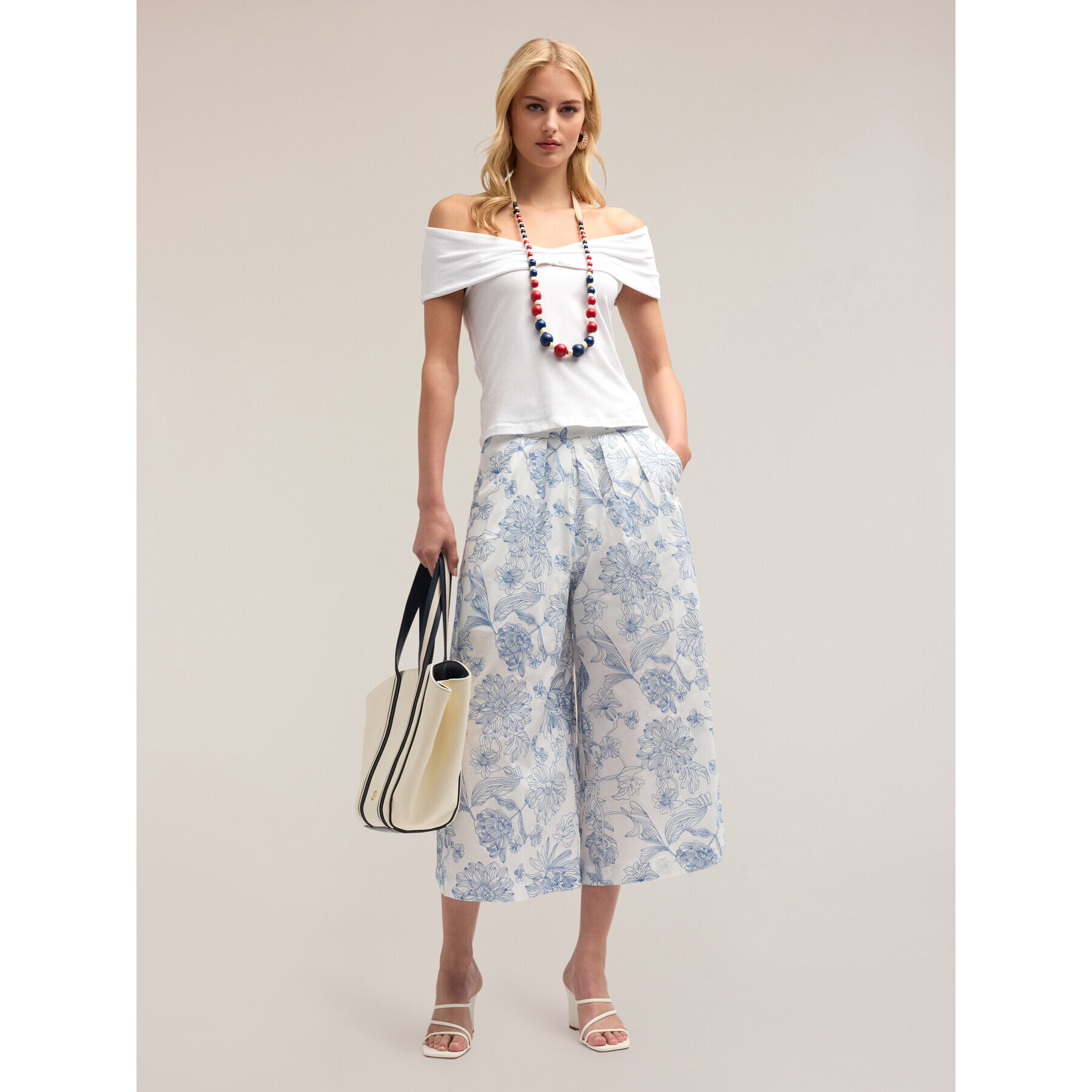 Motivi - T-shirt off-shoulder - Bianco