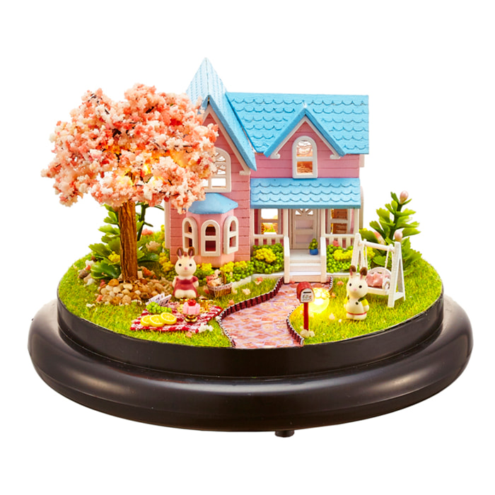 Colección Juntos Alrededor, Convención Cereza. Maqueta 3D realista con gran detalle, cubierta antipolvo y luces led.