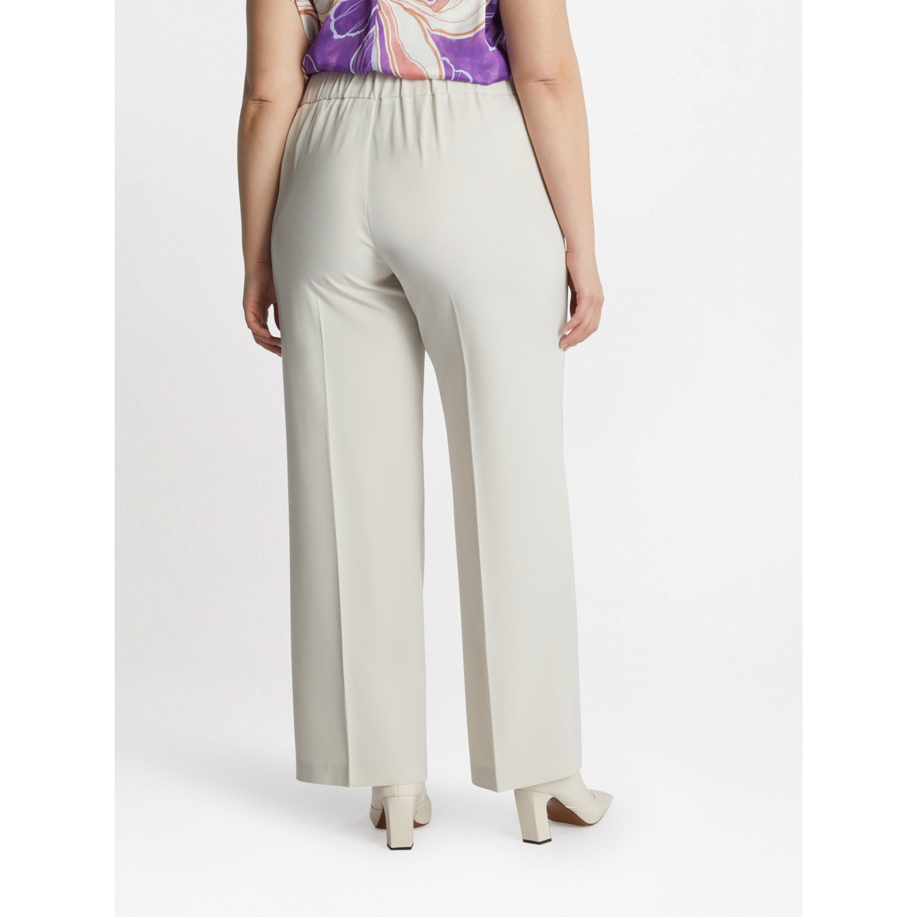 Fiorella Rubino - Pantaloni dritti con fibre in TENCEL™ - Beige