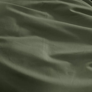 Drap housse b35 lin & coton 160 g/m² uni vert Le metis francais kaki