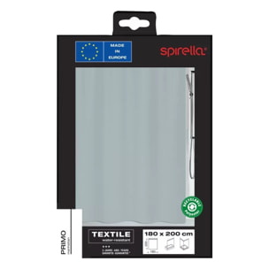 Rideau de douche Polyester PRIMO Gris Spirella