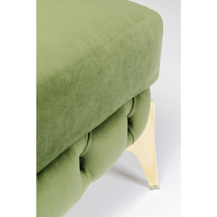 Pouf Bellissima velours vert Kare Design