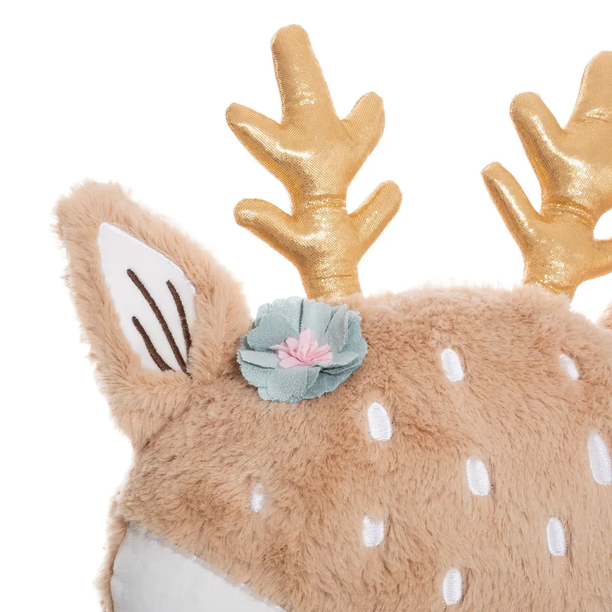 Coussin enfant biche marron 31x38cm