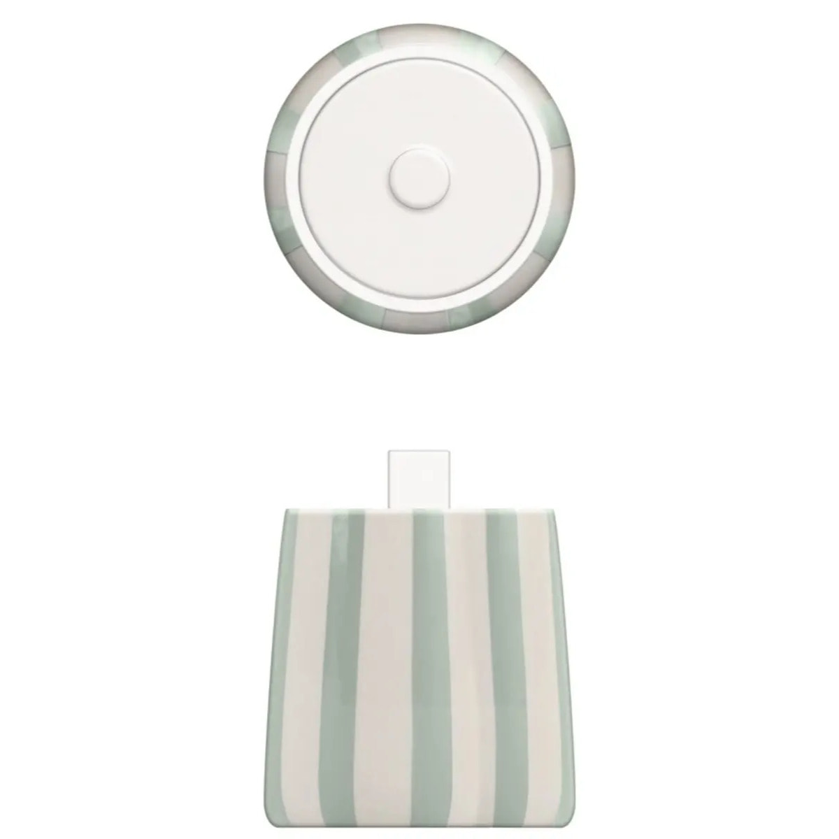 Pot à cotons Strio 10,2 x 12,8 cm vert