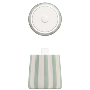 Pot à cotons Strio 10,2 x 12,8 cm vert