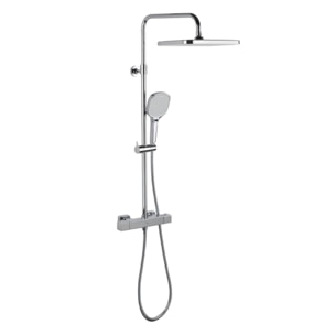 Ensemble de douche mural 3 jets avec mitigeur thermostatique, chrome (SATSSTZ)
