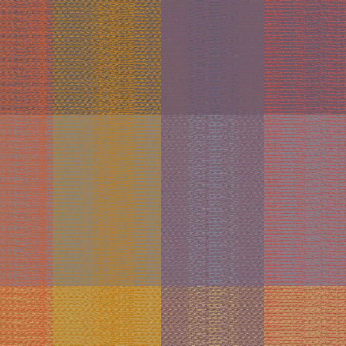 Serviette pur coton motif jacquard violet Mille ecossais velvet