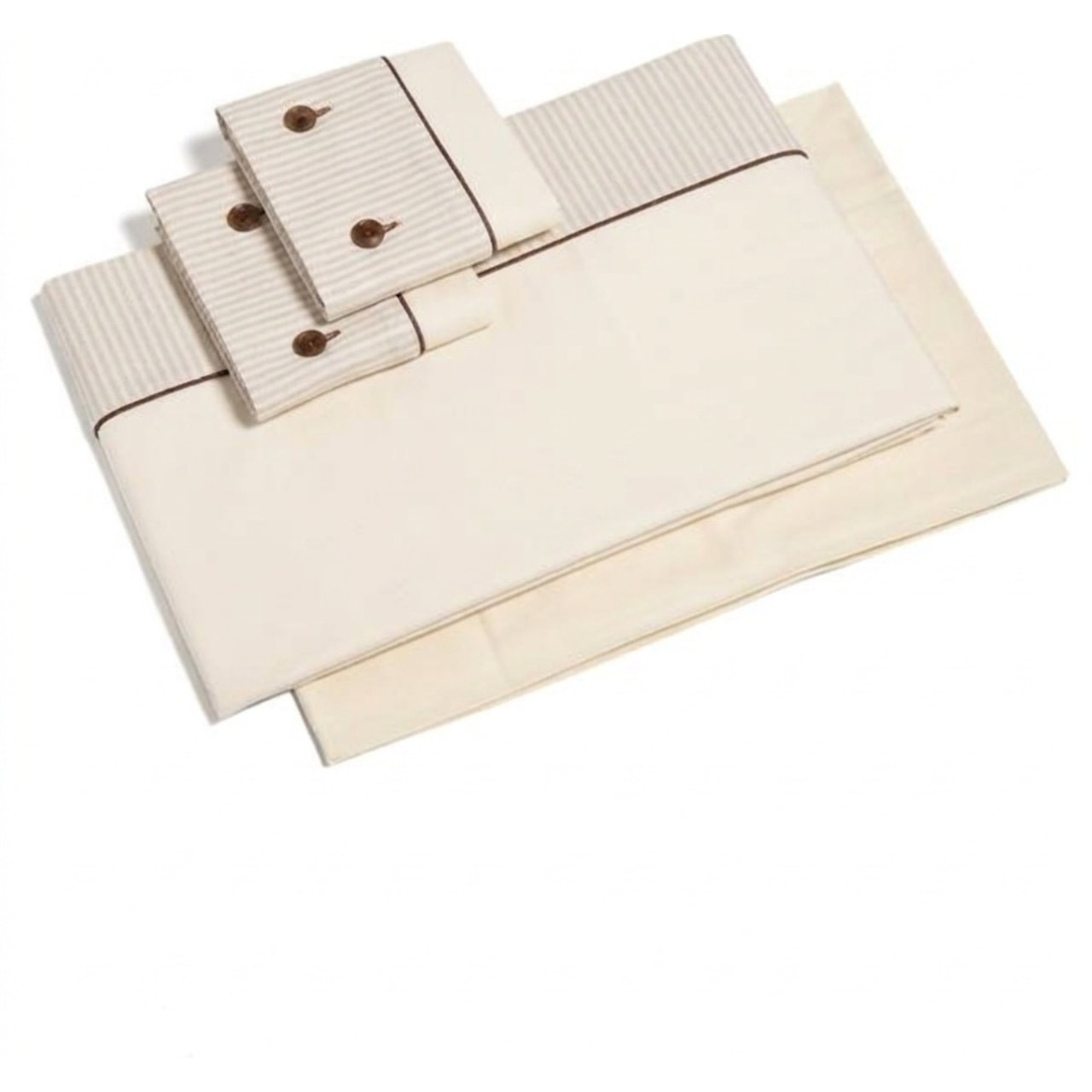 Completo letto Naturale IPERSAN Puro Cotone Rigato
