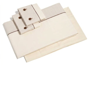 Completo letto Naturale IPERSAN Puro Cotone Rigato