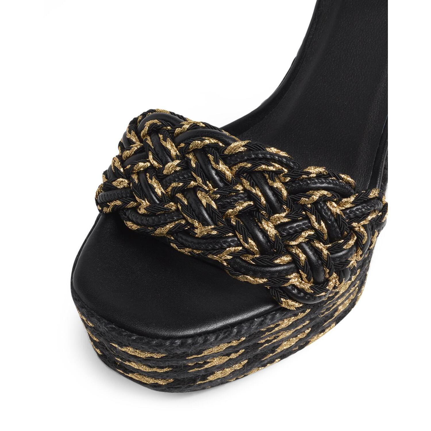 Sandalia en piel con tacón de 13 cm