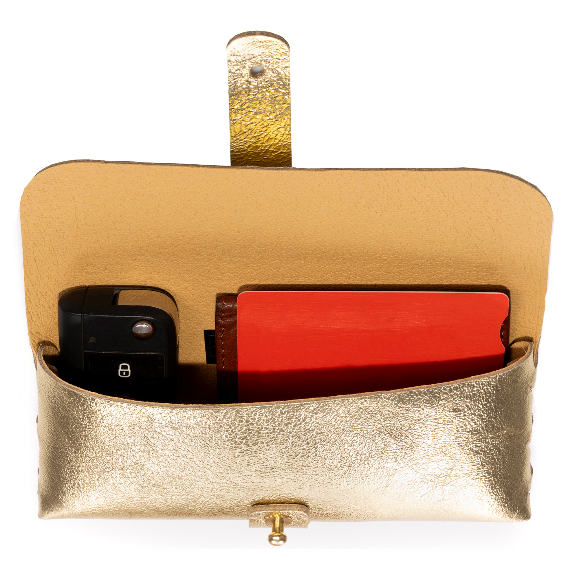 Argelato mini bolso de mano / cartera mujer. Piel auténtica Dollaro.