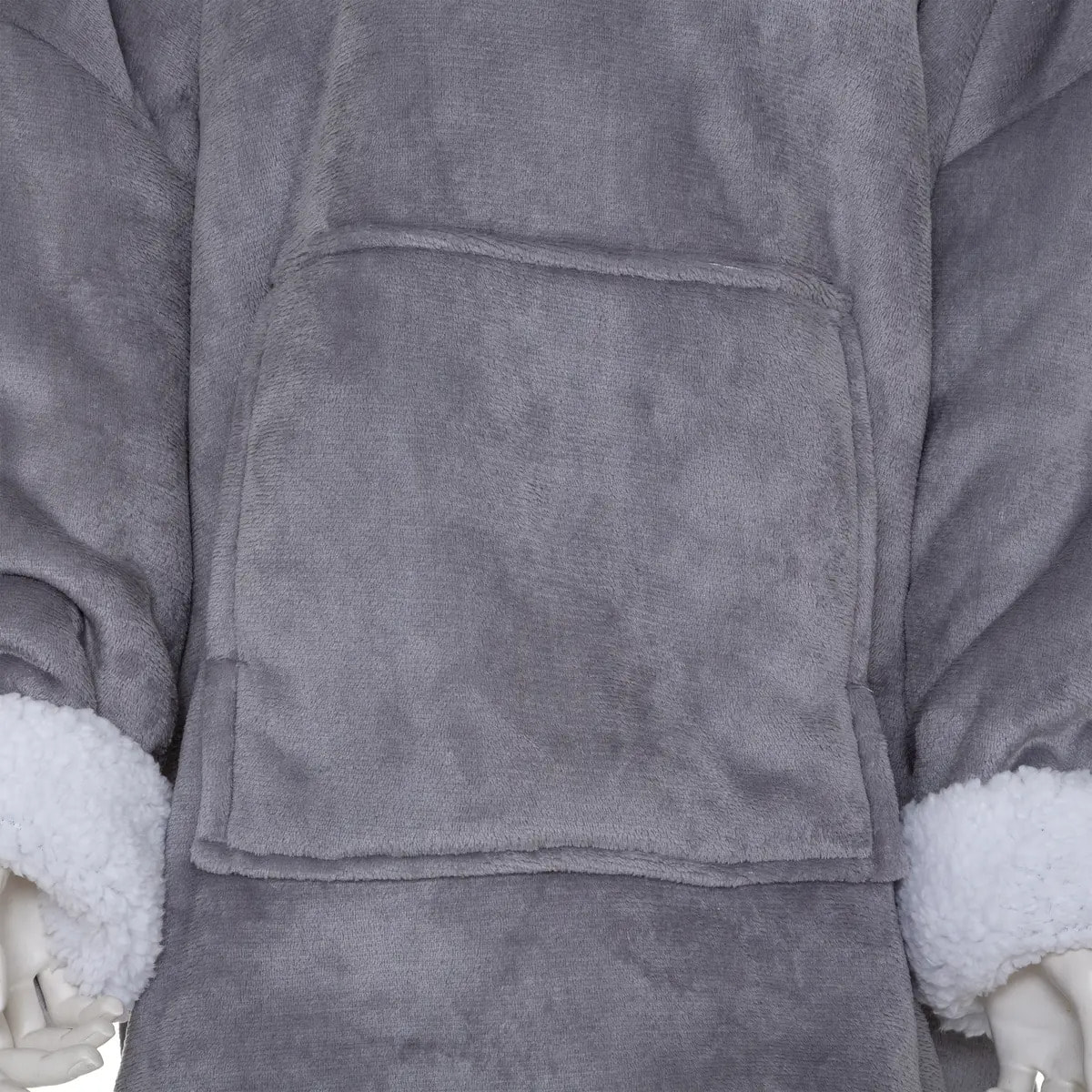 Plaid sweatshirt à capuche gris L-XL