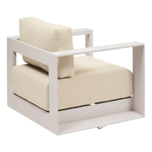 Fauteuil de jardin rotatif ALLURE Beige / Avoine