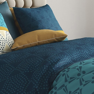Parure housse de couette imprimé 100% coton - oda
