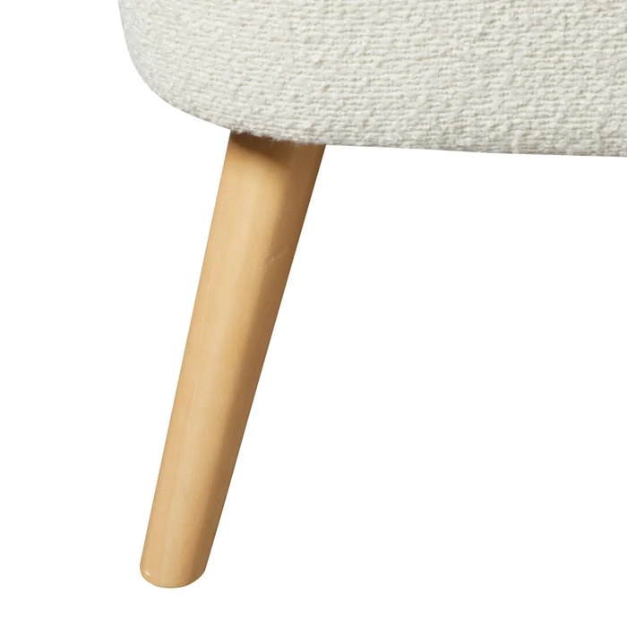 Fauteuil "Naova" bouclette blanc