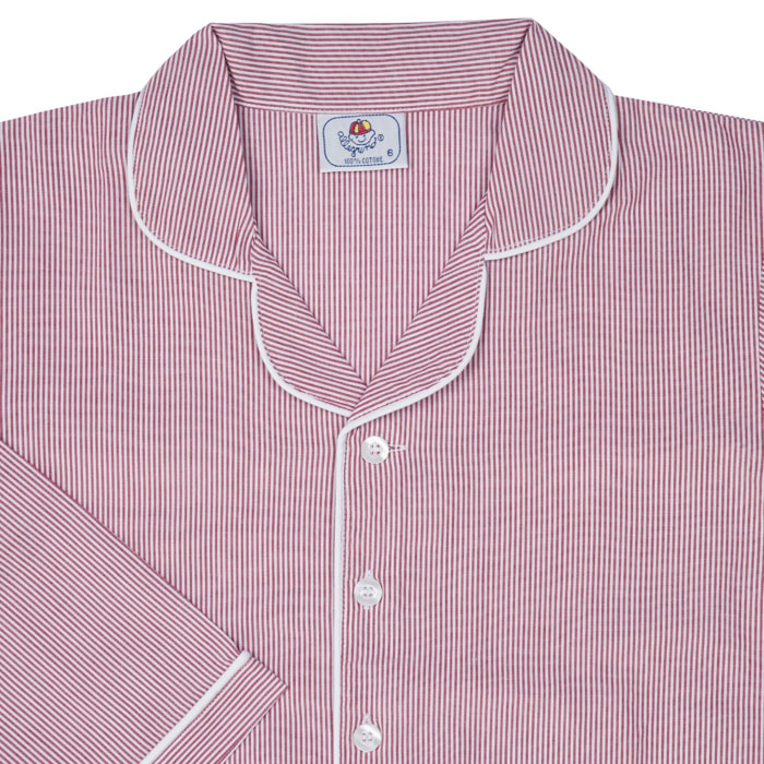 Pigiama leggero BAMBINO righe rosse