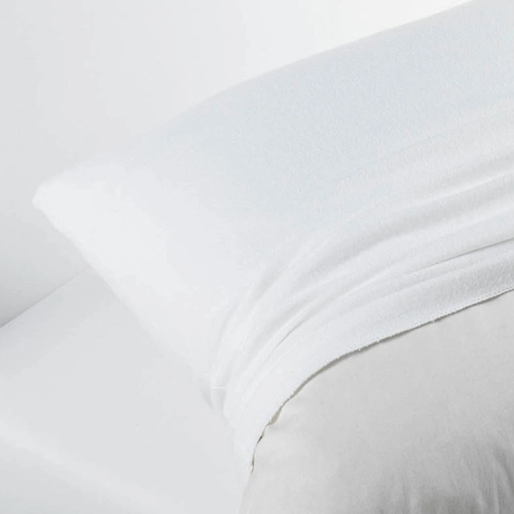 Protège Oreiller molleton 100% Coton - Blanc
