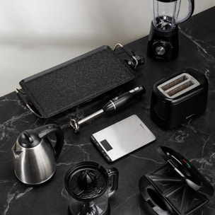 Báscula de cocina 23x15,8x2,2cm en Acero inoxidable color Negro SwissHome