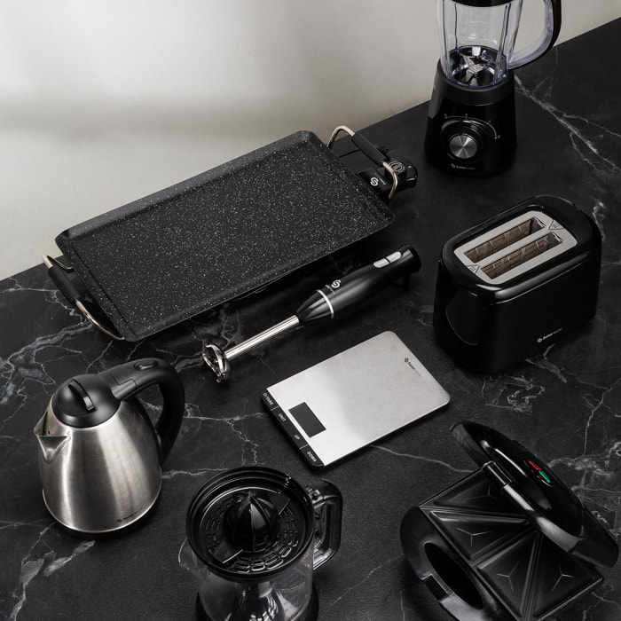 Báscula de cocina 23x15,8x2,2cm en Acero inoxidable color Negro SwissHome