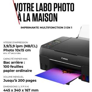 Imprimante jet d'encre CANON Megatank G650
