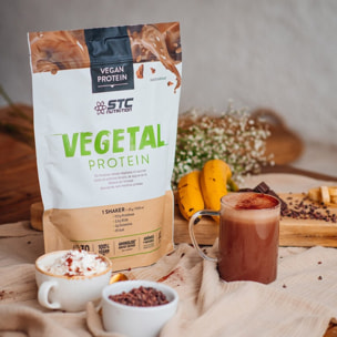 STC NUTRITION - Vegetal Protein - Alternative 100% Végétale - Pois + Soja + Riz - Sans Sucre, Sans Matières Grasses - Chocolat - Sans Colorant, Sans Gluten - 100% Végan - 750g