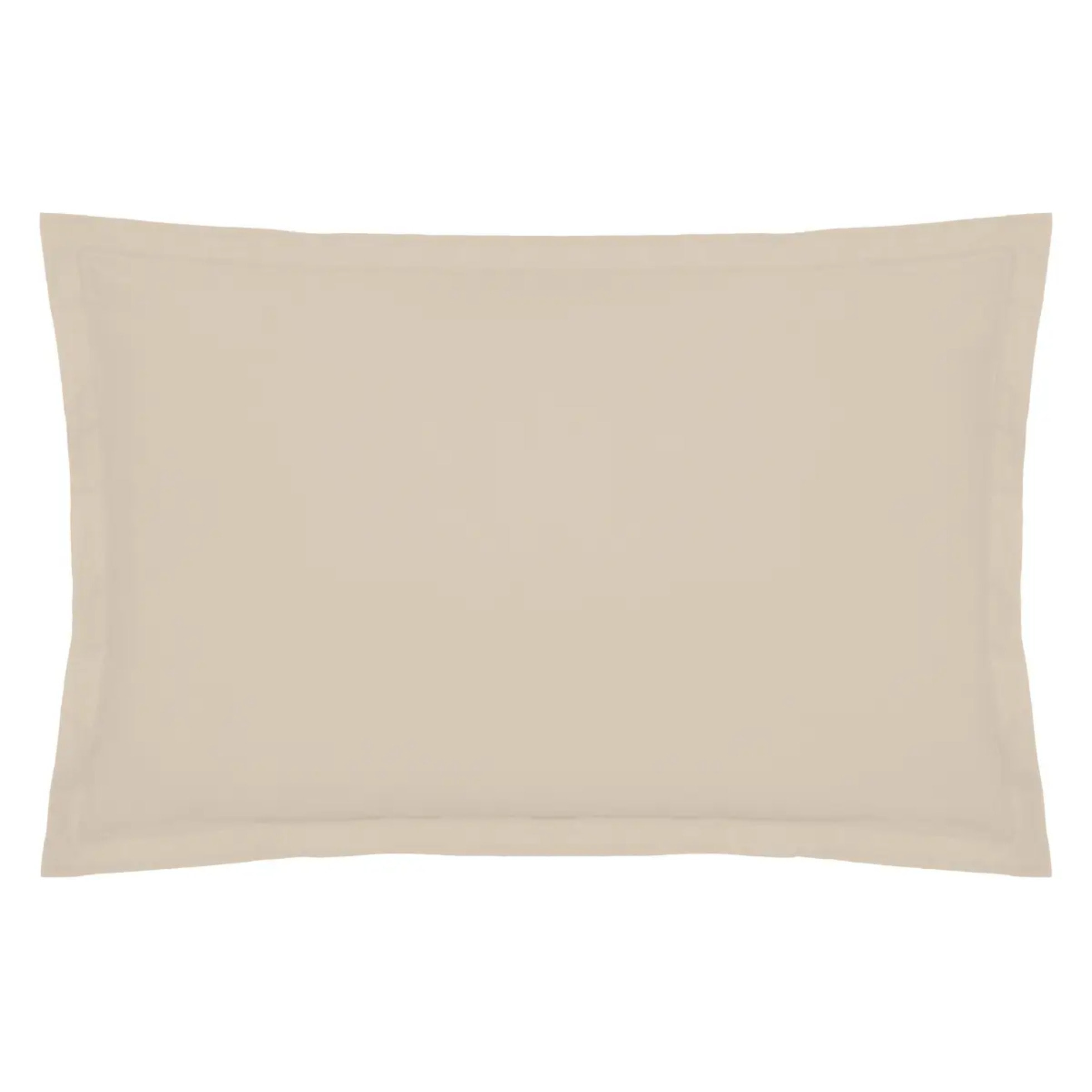 Taie d'oreiller - coton - beige lin - 50x70 cm