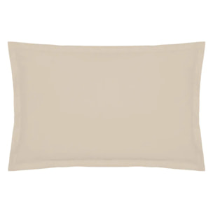 Taie d'oreiller - coton - beige lin - 50x70 cm