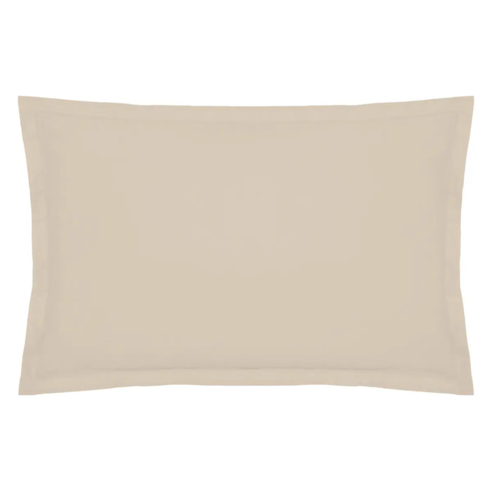 Taie d'oreiller - coton - beige lin - 50x70 cm