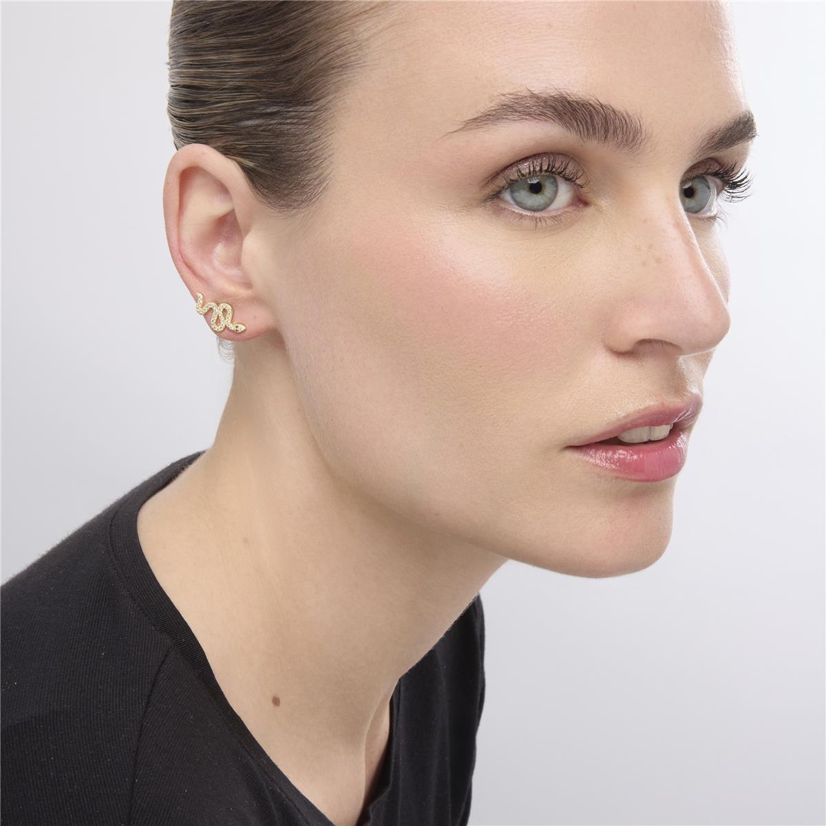 Pendientes acabado oro amarillo de 18k y Circonita Brillante