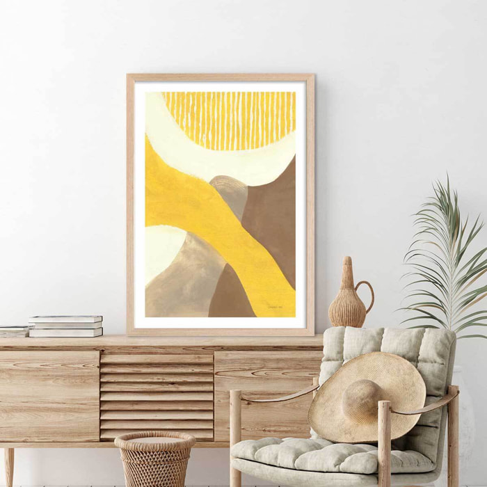 Affiche deco Terres du sud Affiche + cadre en bois - Chêne