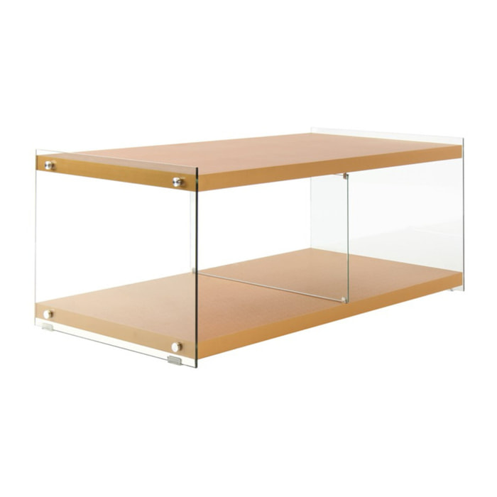 Mobile Porta TV Elementary 200 Oro in Vetro e Legno