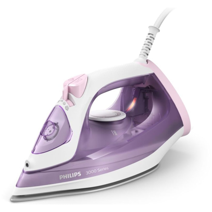 Fer à repasser PHILIPS DST3010/30 fer à vapeur Série 3000 mauve et blanc, 2000W