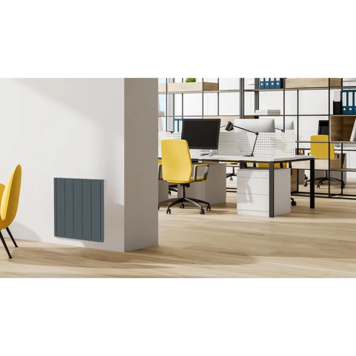 Radiateur Électrique LCD Céramique Gris Anthracite 1000W