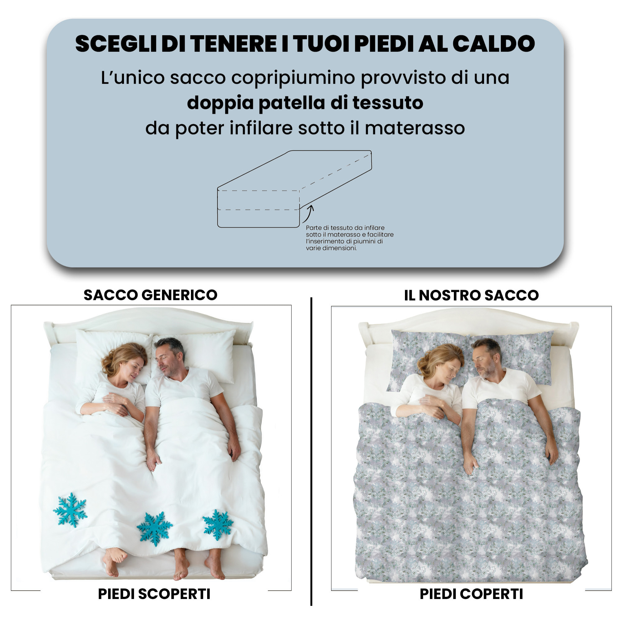 PARURE COPRIPIUMINO IDA, 100% Cotone - VENERE