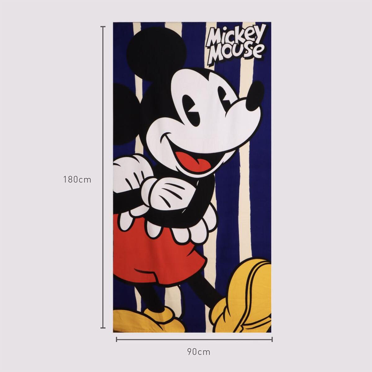 Toalla Microfibra de Mickey Mouse - 90x180x1 cm - Color:Multicolor