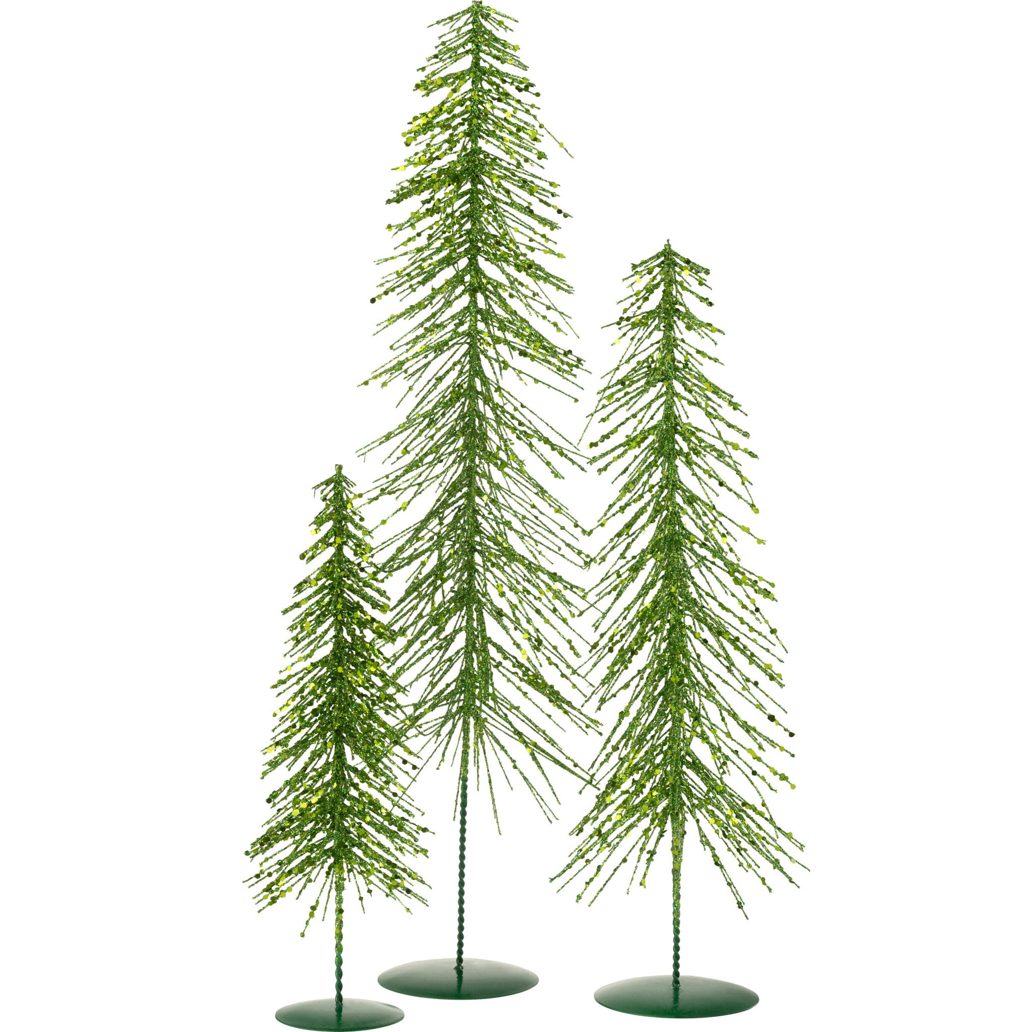 J-Line décoration Sapin De Noël Paillettes - plastique - vert foncé - large