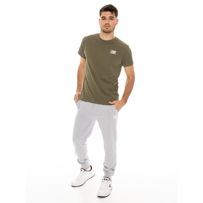 T-shirt in cotone da uomo a maniche corte Leone Basic