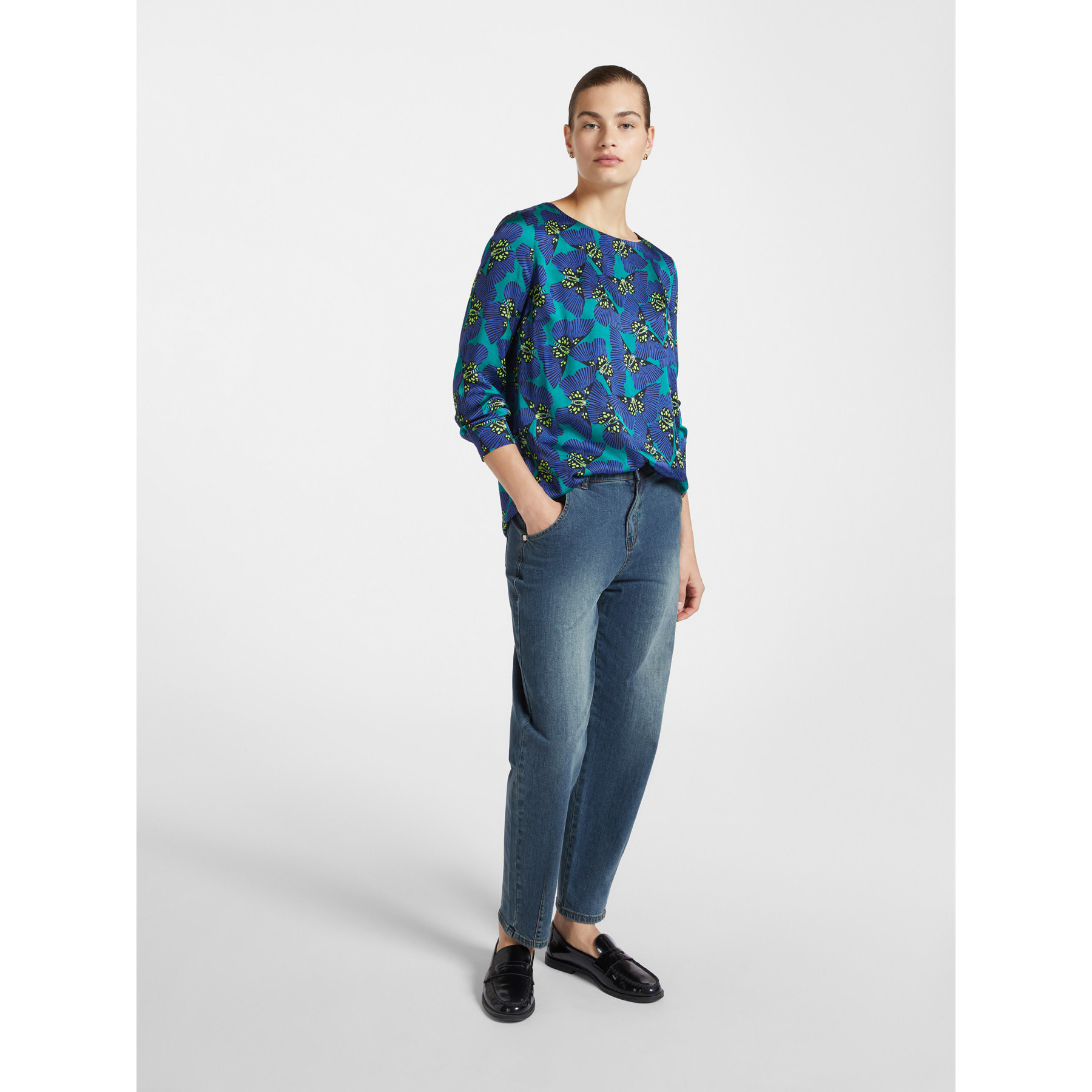 Elena Mirò - Blusa stampata - Blu