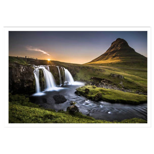 Affiche paysage cascade o - kirkjufell islande Affiche seule