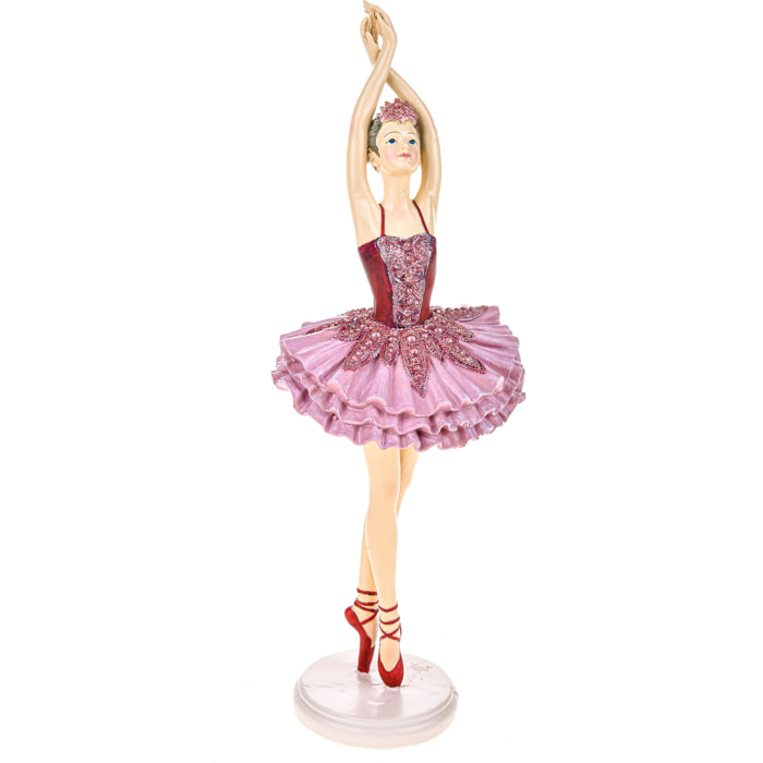 Ballerina Sulle Punte. Altezza 31,5 Cm - Pezzi 1 - 11,5X31,5X10cm - Colore: Rosa - Bianchi Dino - Articoli Natalizi