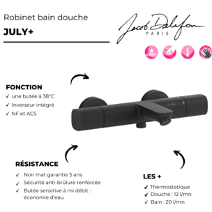 Mitigeur baignoire thermotastique July+ noir mat