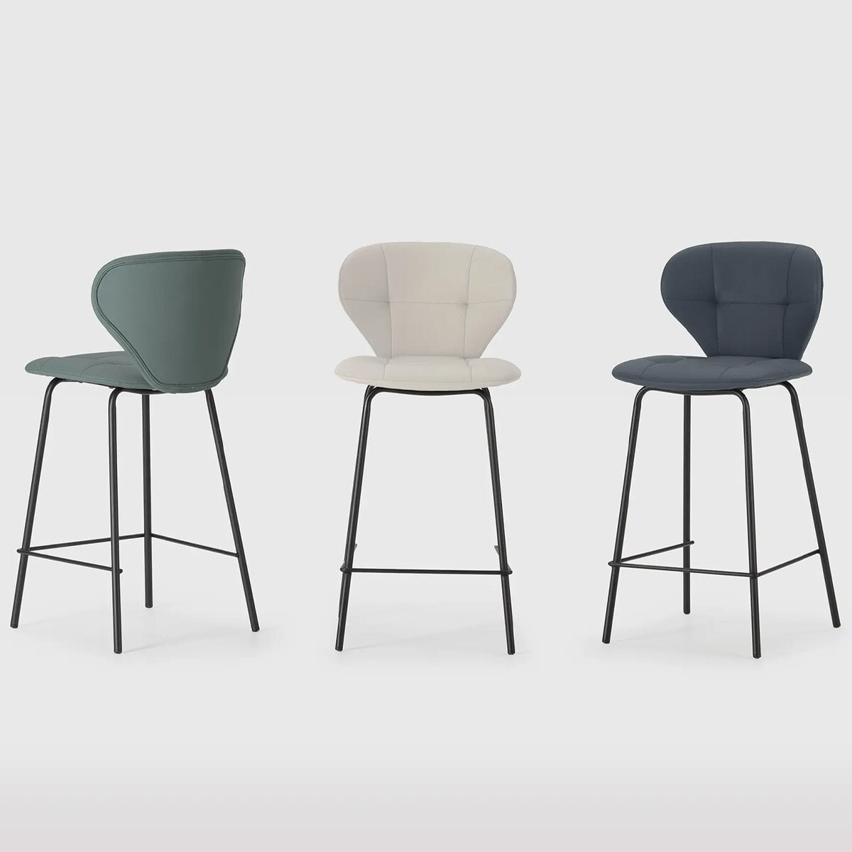 Lot de 2 tabourets en tissu - SVEA