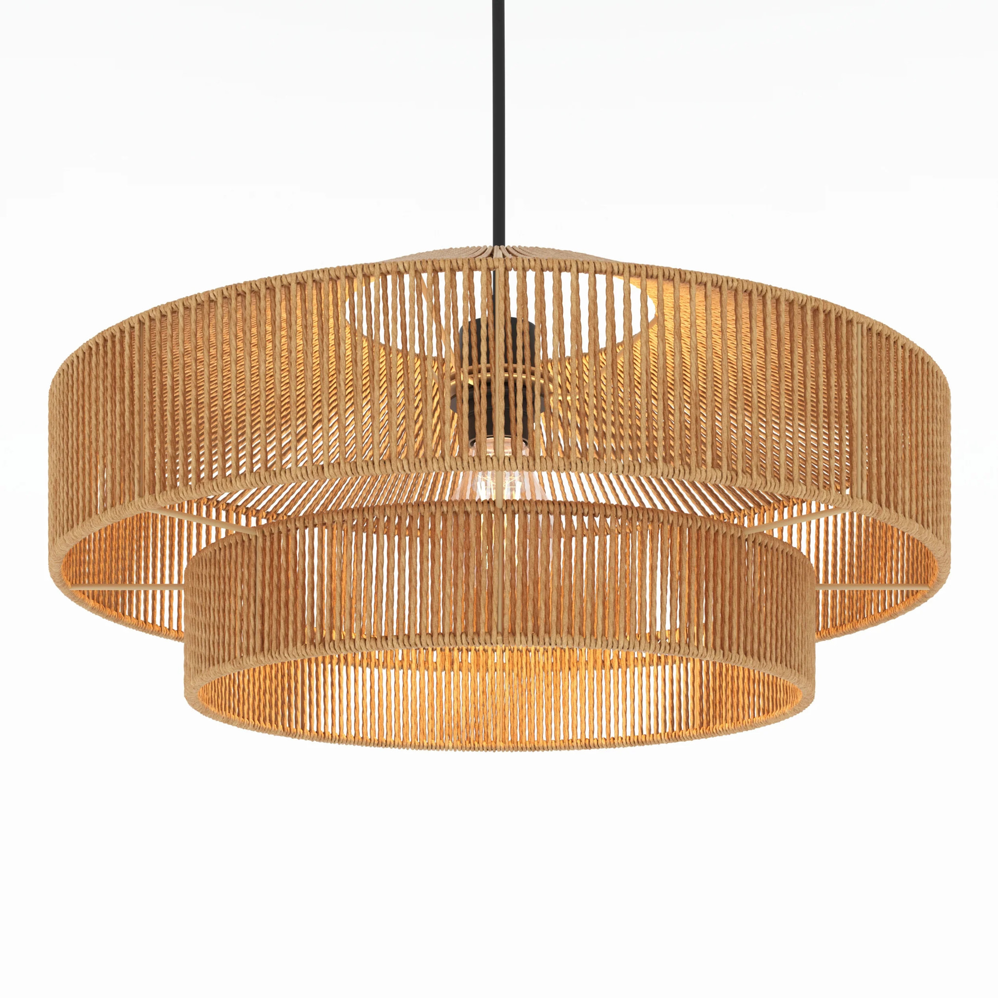 Suspension ronde en papier de corde 60 cm - Clairia